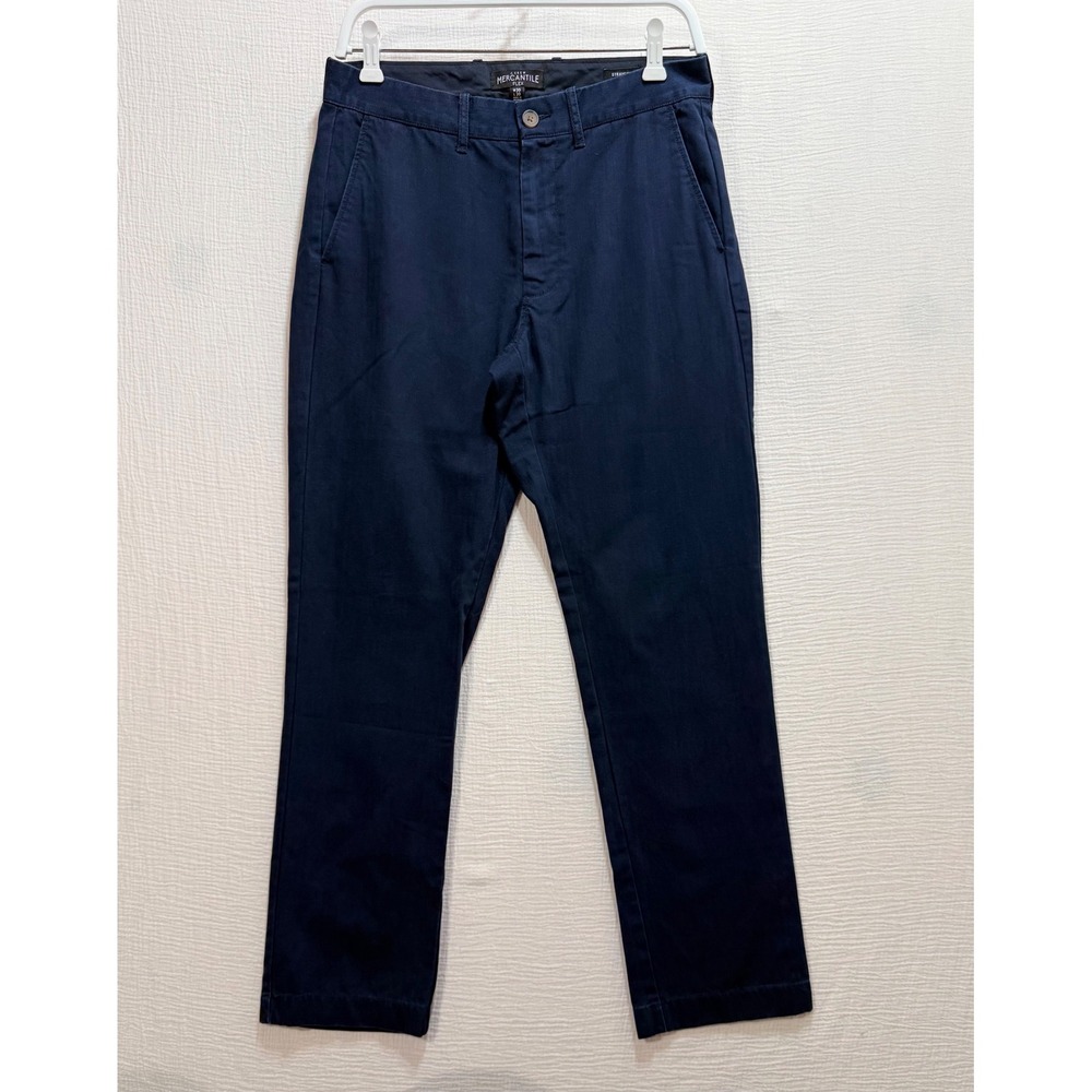 J.Crew Mercantile Straight Chino Pants Mens 30x30 Navy Blue J4974 Flex‎ Office